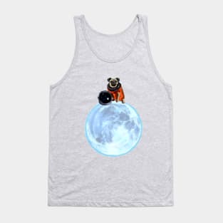 Pug en La Luna Tank Top